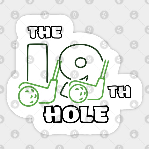 The 19th Hole Sticker by Low Life Shirts